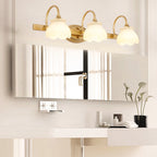 Blossom Badkamer Make-Up Spiegel Licht Traditionele Metaal LED 2/3/4 Koppen Messing Muur Gemonteerde Lamp | Avosian