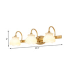 Blossom Badkamer Make-Up Spiegel Licht Traditionele Metaal LED 2/3/4 Koppen Messing Muur Gemonteerde Lamp | Avosian