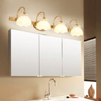 Blossom Badkamer Make-Up Spiegel Licht Traditionele Metaal LED 2/3/4 Koppen Messing Muur Gemonteerde Lamp | Avosian