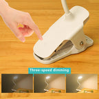 Eenvoudige LED Clip Bureau Lamp Oplaadbaar Oogbescherming Nachtlamp