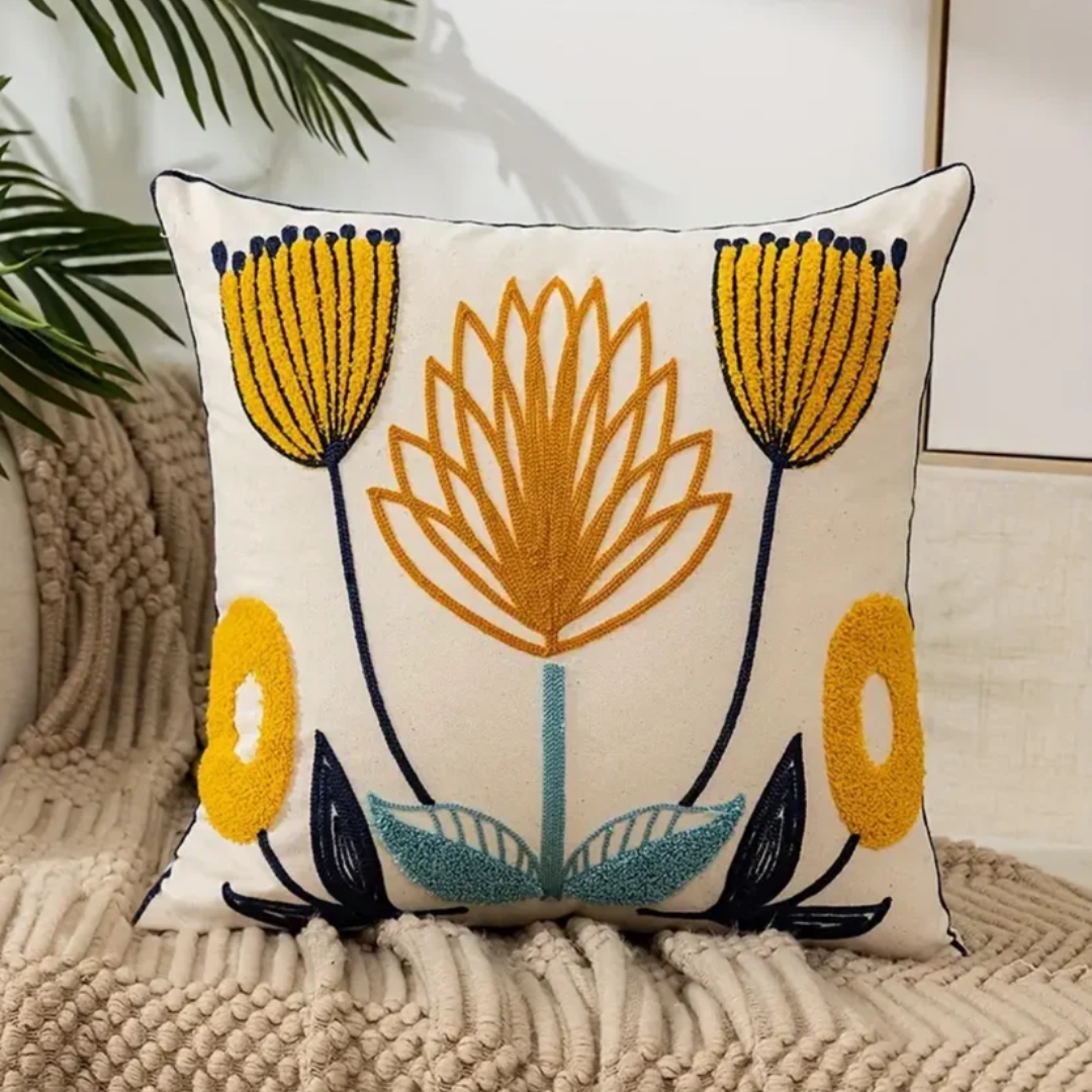 Decoratieve Kussen FloraSoft – Decoratieve Bloem Kussen met Verwijderbare Hoes