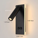 Moderne Minimalistische Rechthoekige ronde ijzeren aluminium LED Wandlamp voor Slaapkamer