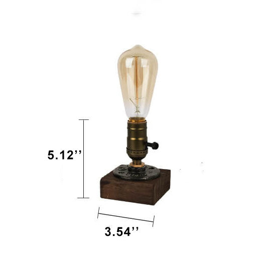 Vintage industrieel ijzeren gloeilamp 1-lamps tafel lamp