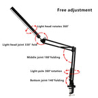 LED opvouwbare lange arm clip oogbescherming USB lees bureau lamp