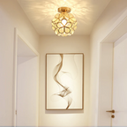 Luxe glazen bloemen plafondlamp