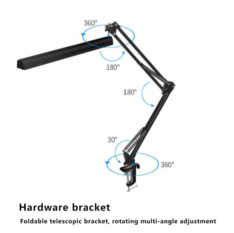 LED opvouwbare lange arm clip oogbescherming USB lees bureau lamp