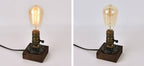 Vintage industrieel ijzeren gloeilamp 1-lamps tafel lamp