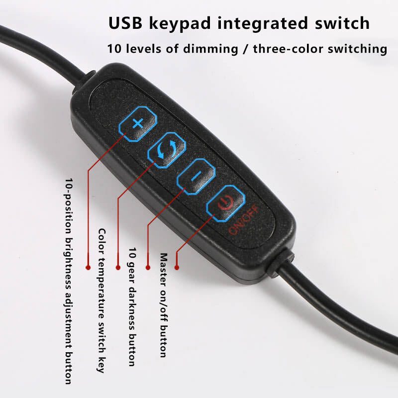 LED opvouwbare lange arm clip oogbescherming USB lees bureau lamp