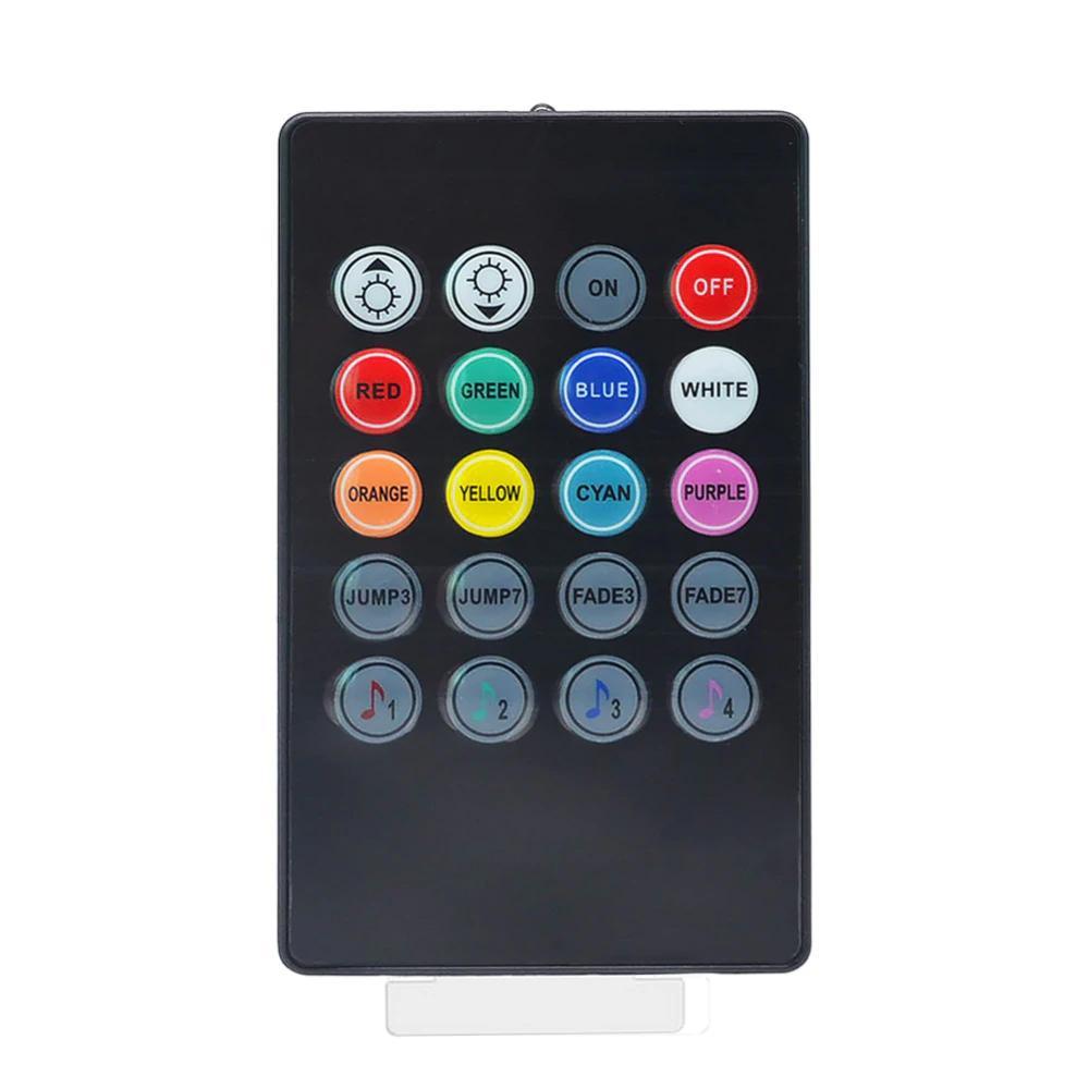 Car RGB LED Strip Light Draadloze Afstandsbediening en Stemcontrole