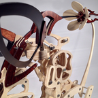Houten Kinetische Kolibrie Sculptuur