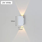 Leicht - Moderne weersbestendige LED wandlamp van aluminium voor buitengebruik
