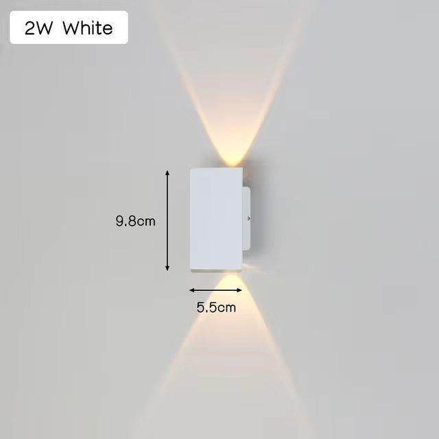 Leicht - Moderne weersbestendige LED wandlamp van aluminium voor buitengebruik