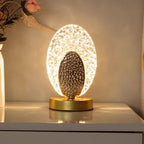 Moderne & Luxueuze Pauwen-Tafellamp - CrystalGlow