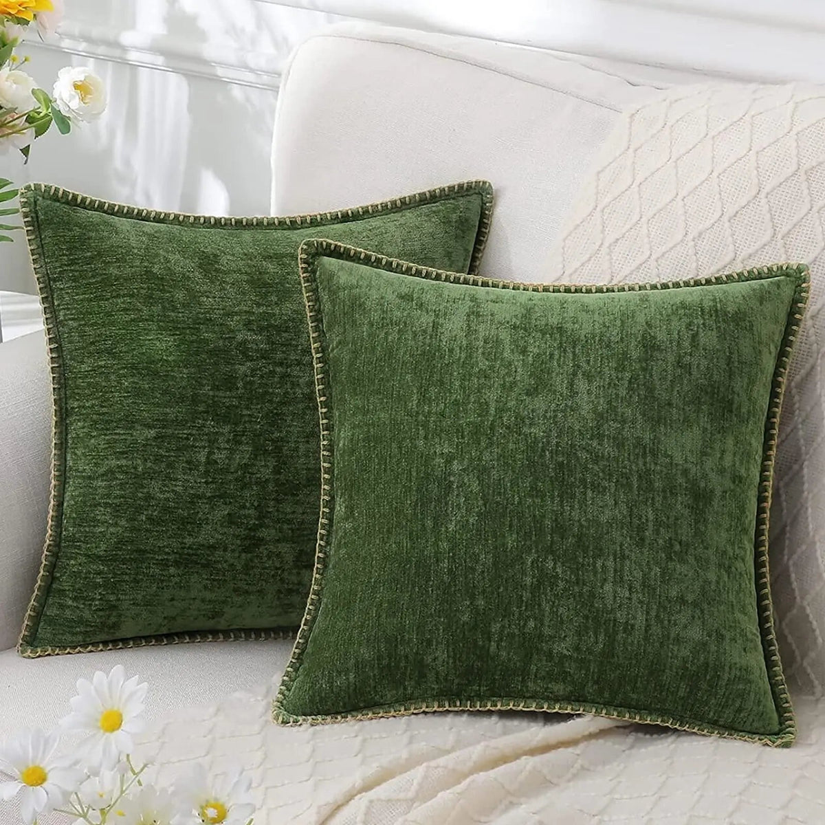 Zachte Chenille Velours Sierkussenhoes