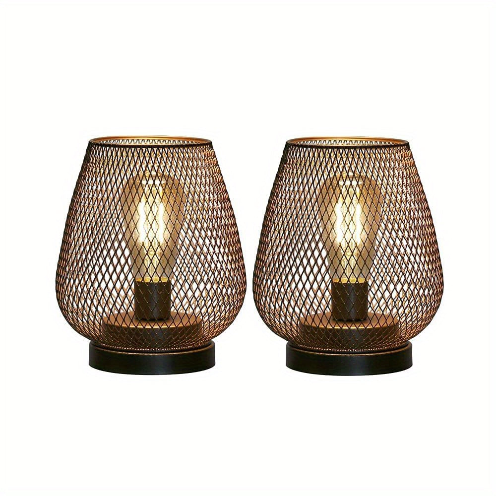 RusticMesh Tafellamp Set Industriële Stijl en Sfeerverlichting