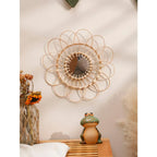 Avosian | Handgemaakte Rieten Decoratieve Wand Spiegel