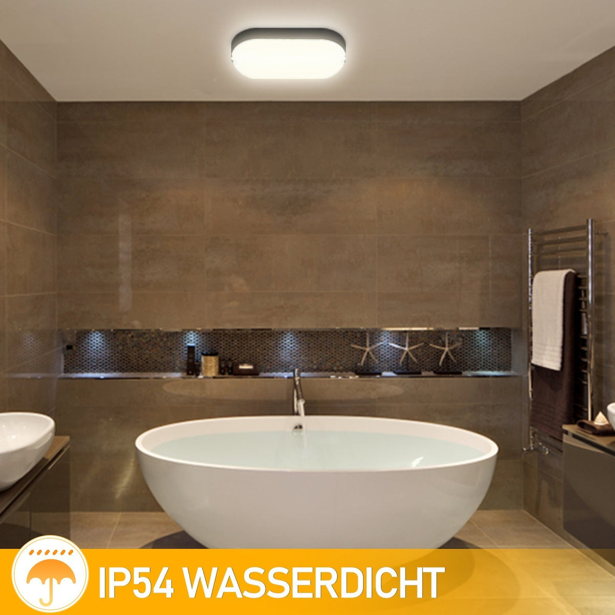 15W LED vochtbeschermingslamp IP54 2 stuks