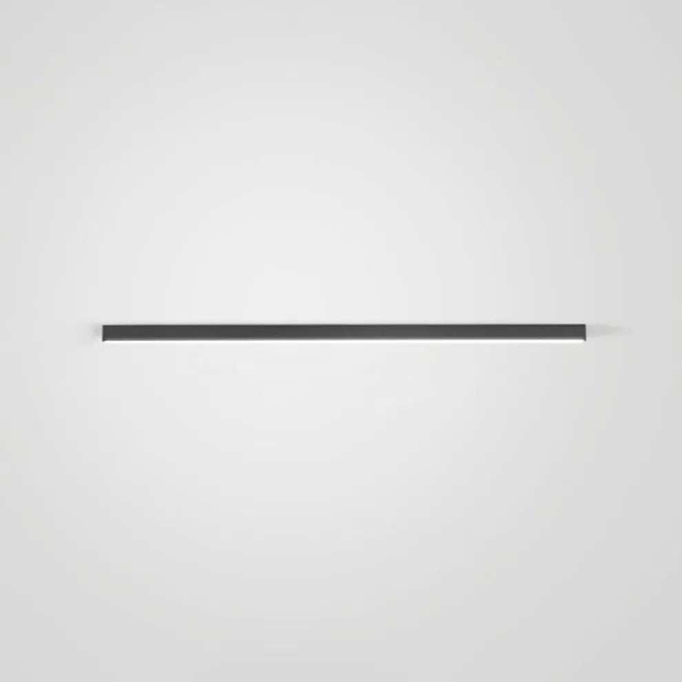 Zwarte metalen plafondlamp LED lineair minimalistisch modern ontwerp