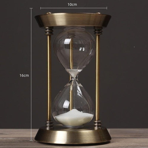 3/5/10 Minuten Retro Metaal Handgemaakte Zandloper Pendule Thuis Kantoor Bureau Arrangement Ornament Zand Timer Zand Glas Decoratie