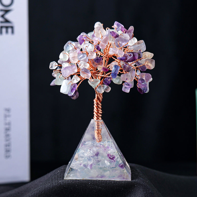 Natuursteen Grind Piramide Basis Feng Shui Boom