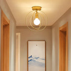 Moderne ringvormige plafondlamp goud