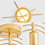 Moderne ringvormige plafondlamp goud