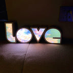 Moderne Art Deco waterdichte PS LOVE letter LED tafellamp voor de slaapkamer