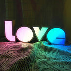 Moderne Art Deco waterdichte PS LOVE letter LED tafellamp voor de slaapkamer