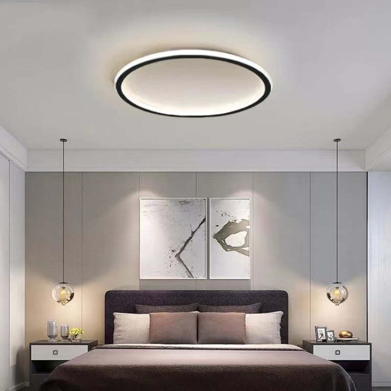 LunaNova - Moderne LED plafondlamp met metaal/acryl voor woon- en slaapkamer, Avosianack/witte design