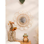Avosian | Handgemaakte Rieten Decoratieve Wand Spiegel