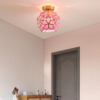 Luxe glazen bloemen plafondlamp