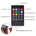 Car RGB LED Strip Light Draadloze Afstandsbediening en Stemcontrole