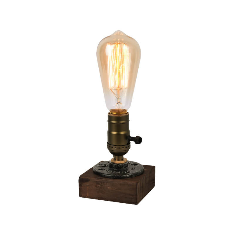Vintage industrieel ijzeren gloeilamp 1-lamps tafel lamp