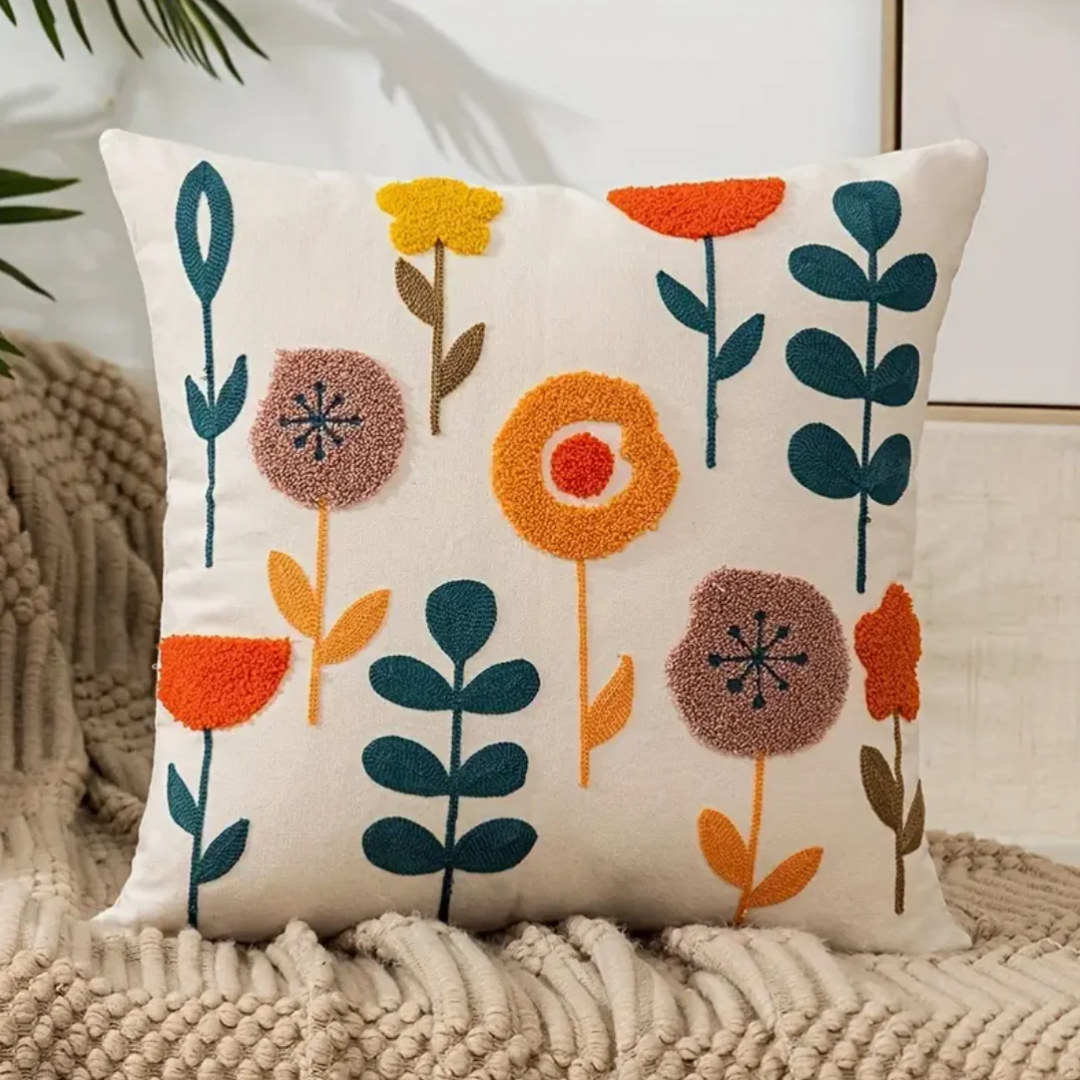 Decoratieve Kussen FloraSoft – Decoratief Bloem Kussen met Verwijderbare Hoes | Avosian