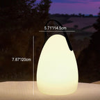Moderne eenvoud plastic rond vierkant hand LED tafellamp voor buitenpatio