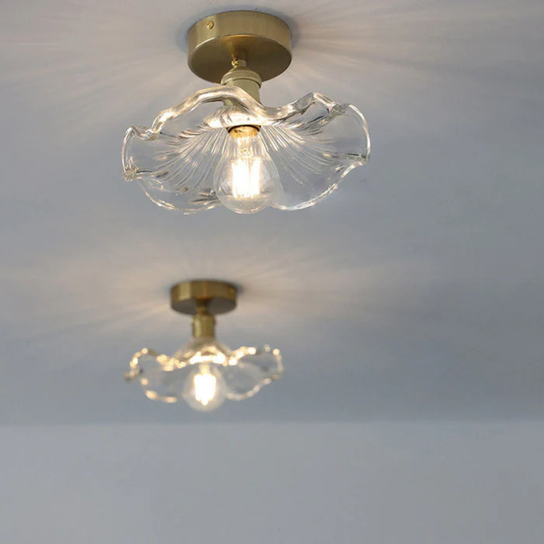 Glazen Hibiscus Plafondlamp