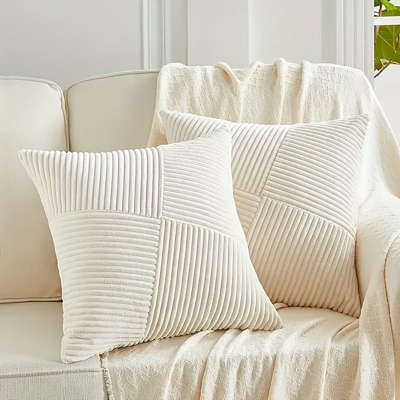 Kussenhoes Set | Boho Stijl | Zachte Kord | 2 stuks, 45×45 cm, 50x50 cm