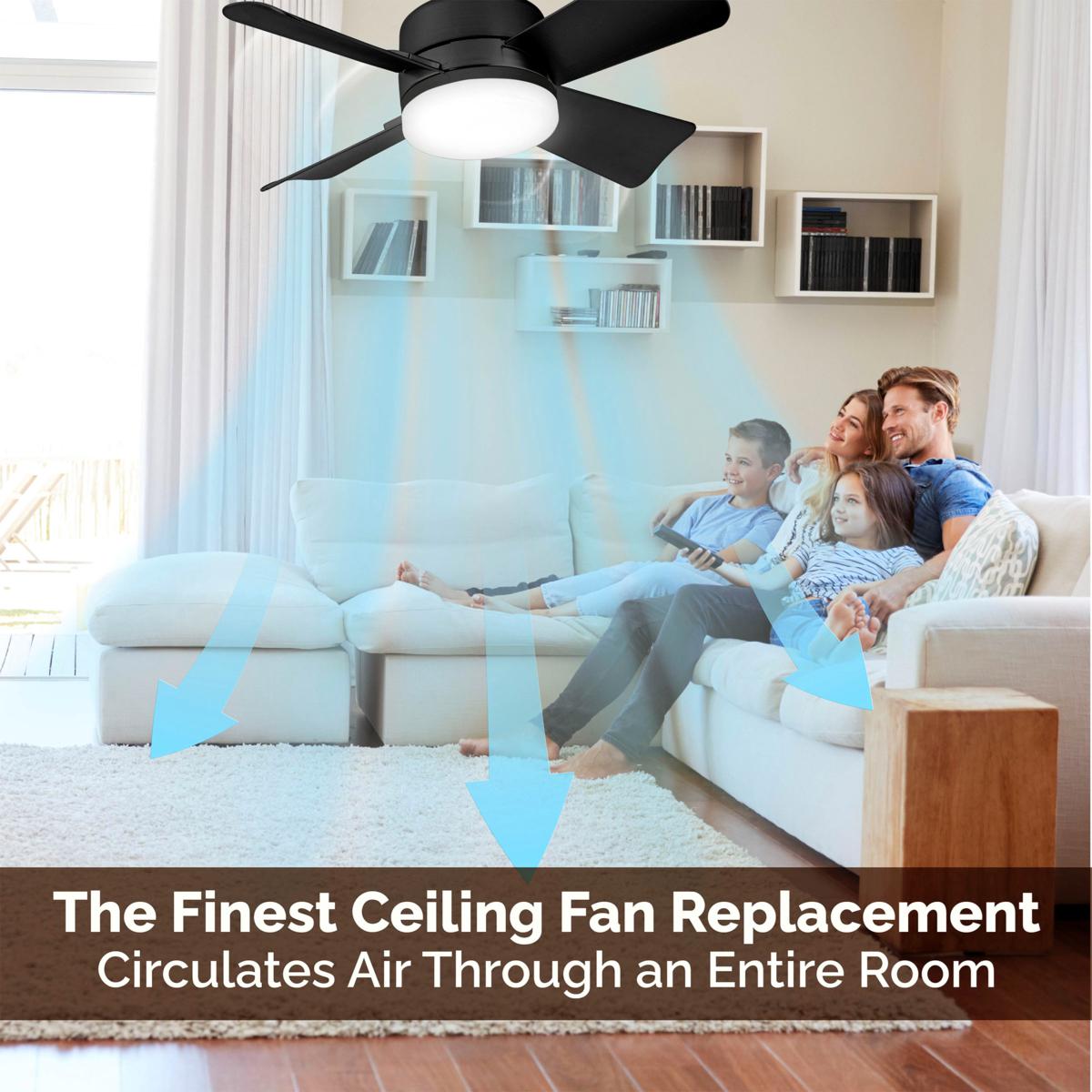 2-IN-1 DRAAGBARE DECKENVENTILATOR & LICHT met afstandsbediening