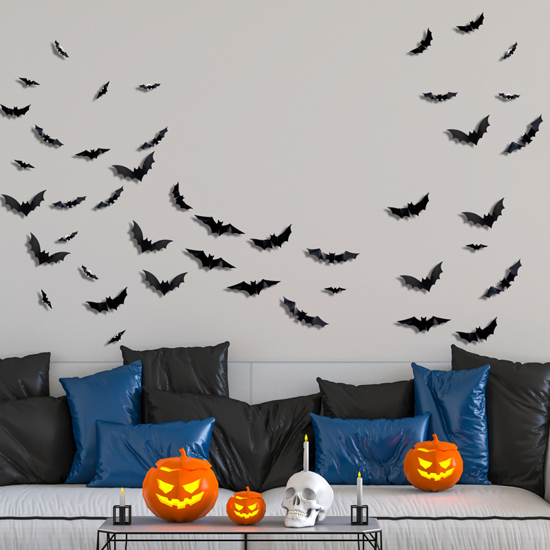 3D Vleermuis LED Wanddecoratie — Maak uw huis tot het engste Halloween-podium met levensechte vliegillusies!