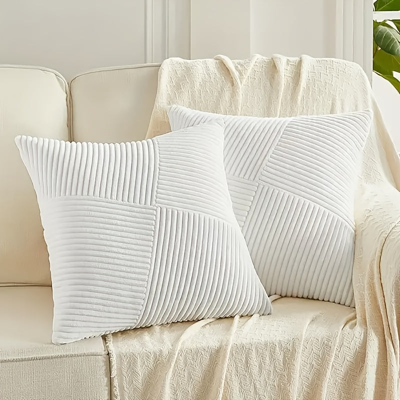Kussenhoes Set | Boho Stijl | Zachte Kord | 2 stuks, 45×45 cm, 50x50 cm