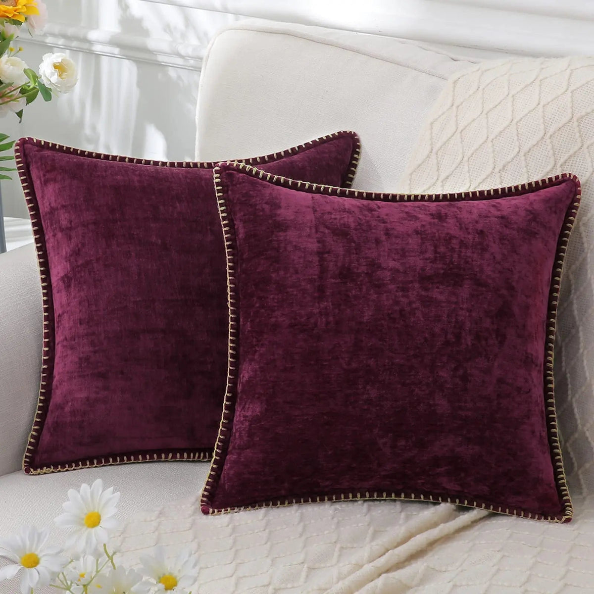 Zachte Chenille Velours Sierkussenhoes