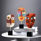 Abstract Pop Art Gezicht Thuis Sculptuur