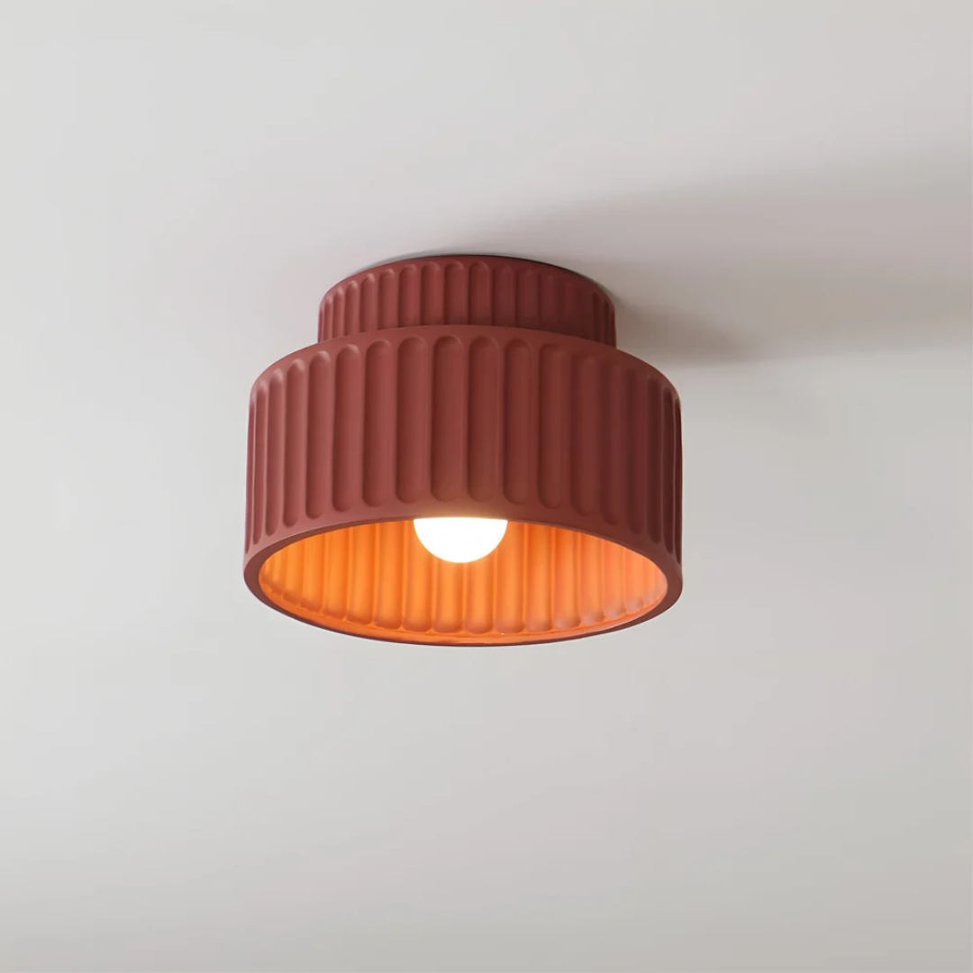 Moderne geribbelde plafondlamp