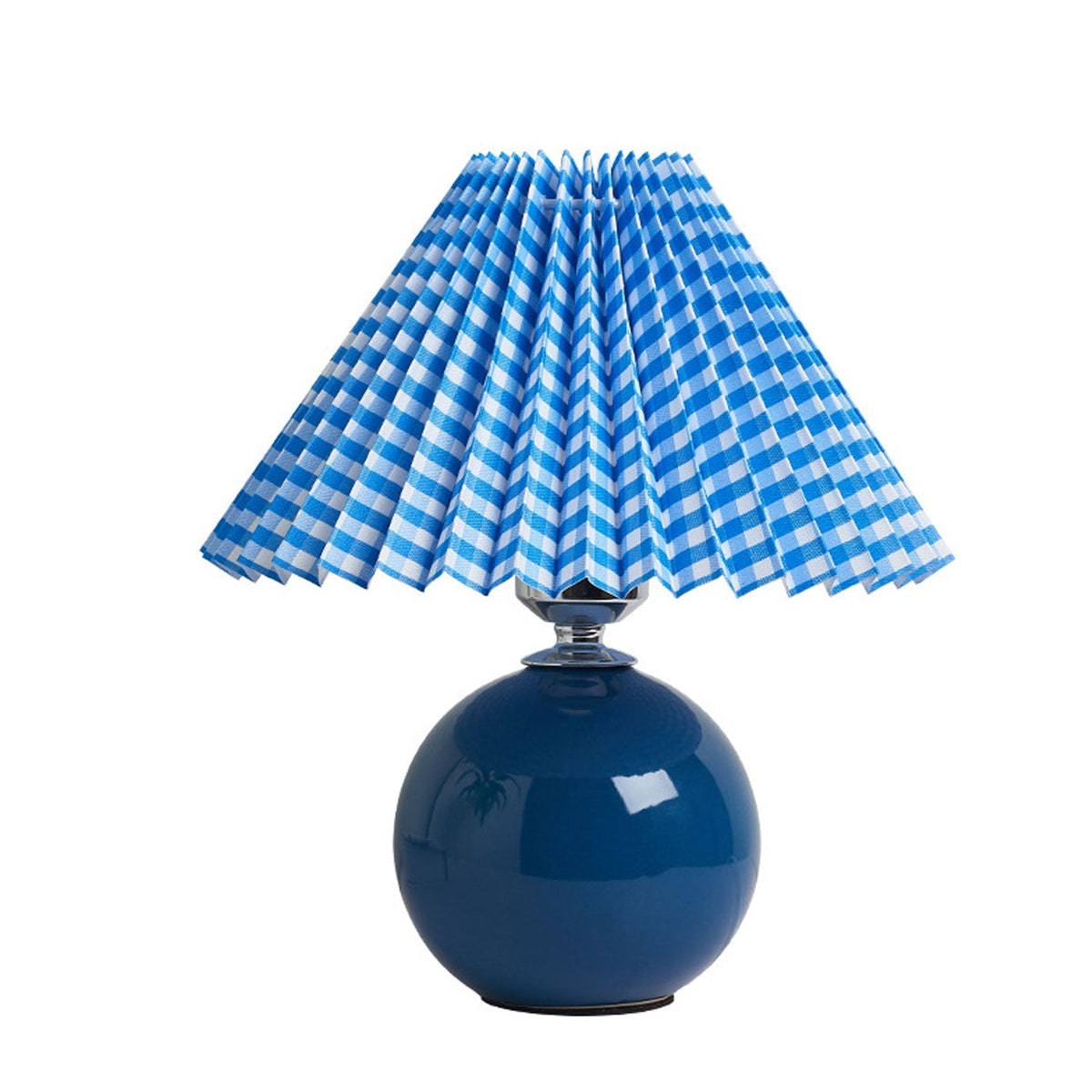 Noordse minimalistische 1-lamp tafellamp van keramiek met plooien