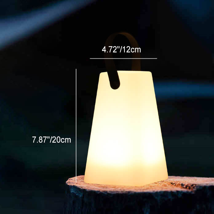 Moderne eenvoud plastic rond vierkant hand LED tafellamp voor buitenpatio