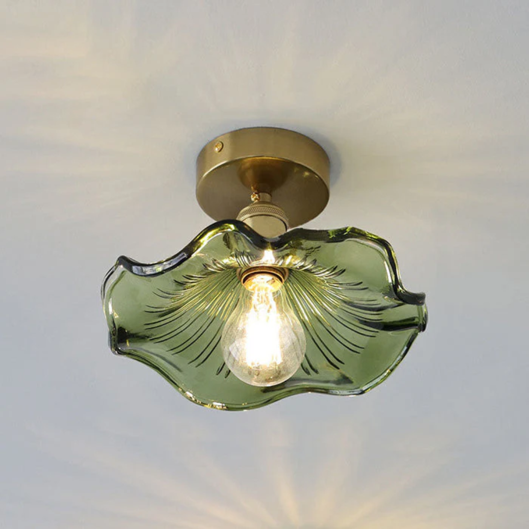 Glazen Hibiscus Plafondlamp