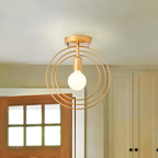 Moderne ringvormige plafondlamp goud