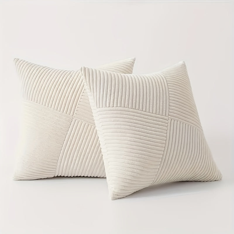 Kussenhoes Set | Boho Stijl | Zachte Kord | 2 stuks, 45×45 cm, 50x50 cm