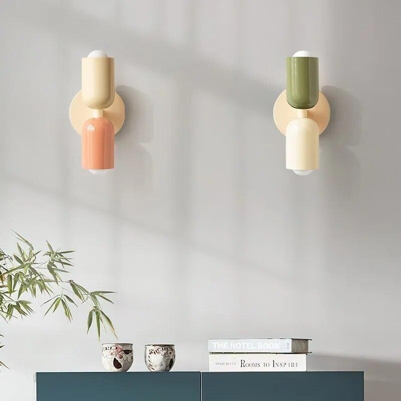 Wandlampen Moderne Glas Dubbele Schaduw Lamp