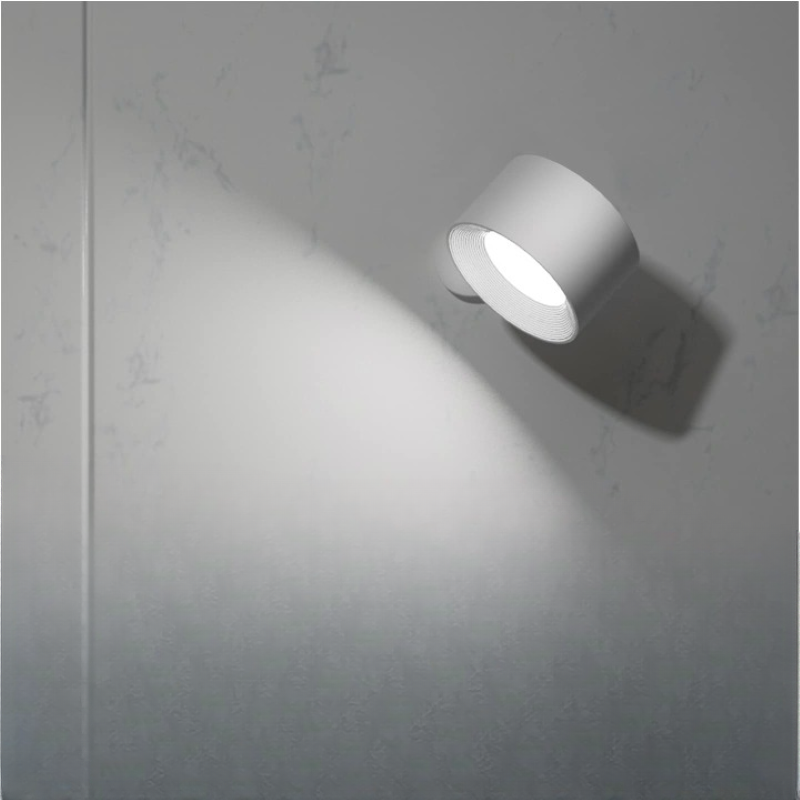 LED-Wandlampen, Wandmontierte Lampen met oplaadbare accu, 3 kleurtemperaturen & 3 helderheidsniveaus, 360° draaibare magnetische bal, draadloze wandlampen voor studie, lezen, nachttafel